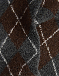 Argyle Skinny Scarf with Wool