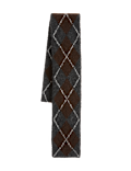 Argyle Skinny Scarf with Wool