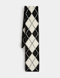 Argyle Skinny Scarf with Wool