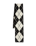 Argyle Skinny Scarf with Wool