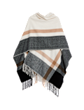 Colourblocked Open Front Poncho