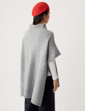 Knitted High Low Poncho
