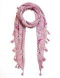 Floral Tassel Scarf