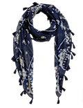 Floral Tassel Scarf
