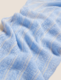 Pure Linen Striped Scarf