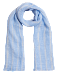 Pure Linen Striped Scarf