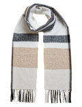 Checked Tassel Scarf