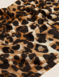 Animal Print Scarf with Wool