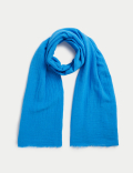 Linen Blend Textured Scarf