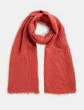 Linen Blend Textured Scarf
