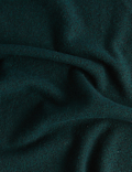 Ribbed Knit Scarf with Wool