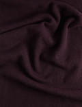 Ribbed Knit Scarf with Wool