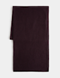 Ribbed Knit Scarf with Wool