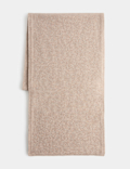 Ribbed Knit Scarf with Wool