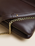 Faux Leather Padded Shoulder Bag
