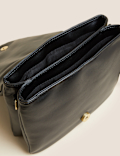 Faux Leather Padded Shoulder Bag