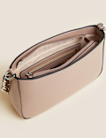 Faux Leather Chain Strap Underarm Bag