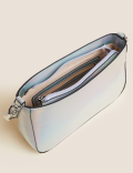 Faux Leather Chain Strap Underarm Bag