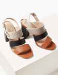 Block Heel Slingback Sandals