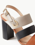 Block Heel Slingback Sandals