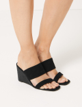 Two Band Wedge Sandals