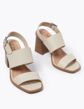 Open Toe Block Heel Sandals