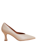 Leather Statement Pointed Court Shoes
