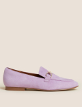 Suede Stain Resistant Bar Trim Loafers