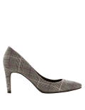 Stiletto Heel Checked Pointed Court Shoes