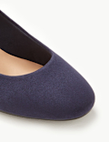 Wide Fit Block Heel Court Shoes