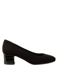 Wide Fit Block Heel Court Shoes