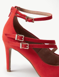 Stiletto Heel Multi Strap Pointed Court Shoes