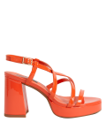 Metallic Strappy Platform Sandals