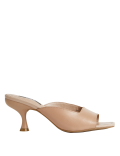 Wide Fit Leather Kitten Heel Mules
