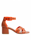 Wide Fit Ankle Strap Block Heel Sandals