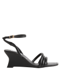 Buckle Strappy Wedge Sandals