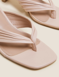 Kitten Heel Flip Flop Mules