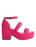 Suede Strappy Platform Sandals