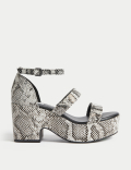 Leather Strappy Platform Sandals
