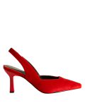 Velvet Stiletto Heel Slingback Shoes