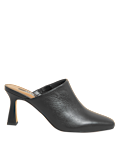 Leather Square Toe Mule Court Shoes