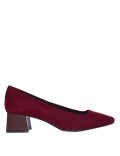 Square Toe Block Heel Court Shoes