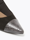 Kitten Heel Pointed Court Shoes