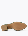 Ankle Strap Block Heel Court Shoes