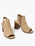 Block Heel Open Toe Shoe Boots