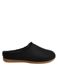 Felt Faux Fur Lined Mule Slippers