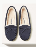 Suede Moccasin Slippers with Freshfeet™