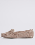 Suede Moccasin Slippers with Freshfeet&trade;