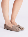 Suede Moccasin Slippers with Freshfeet&trade;