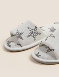 Star Open Toe Mule Slippers